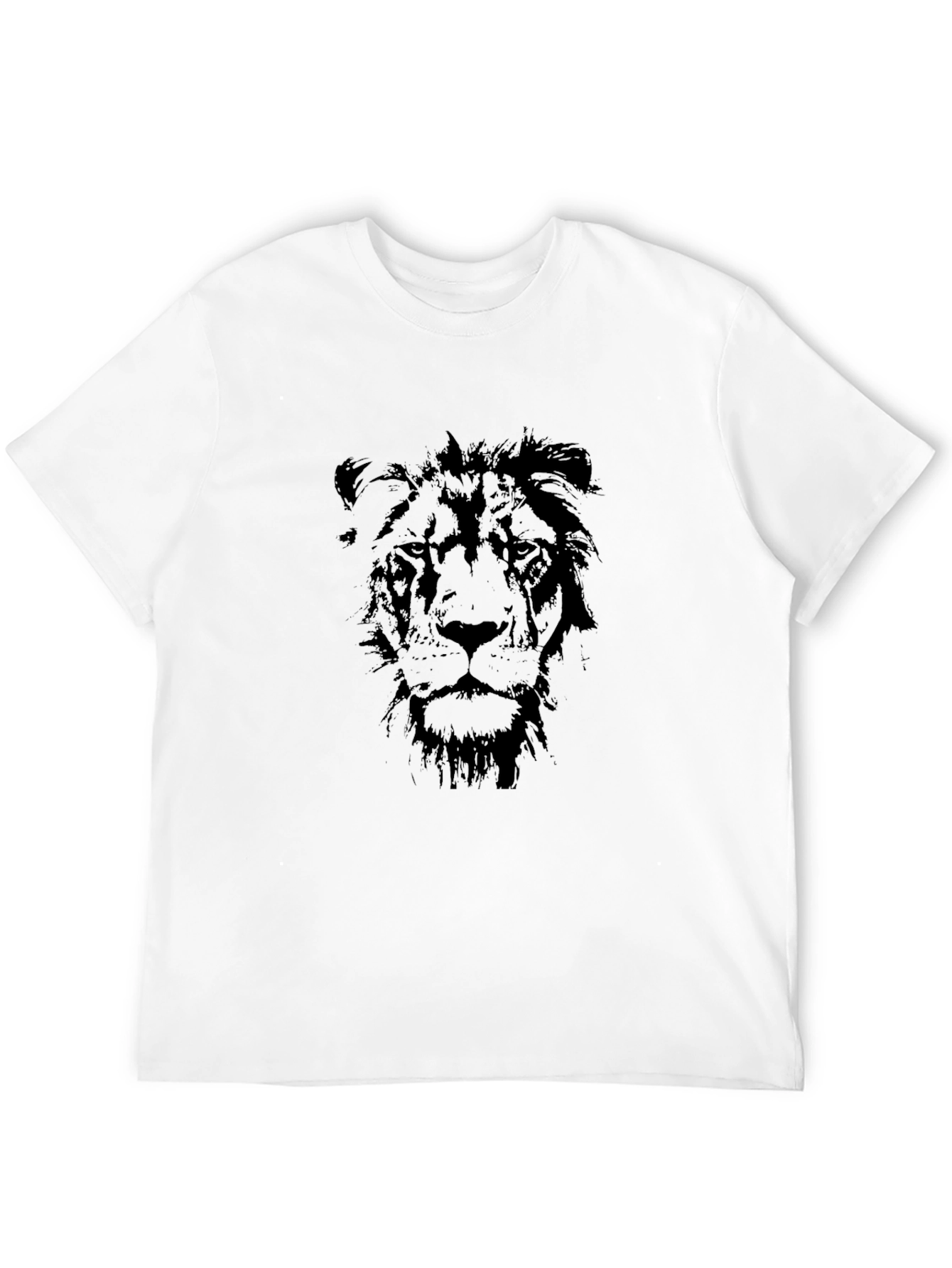 Lion Graphic Black T-Shirt - Mens Casual Wear
