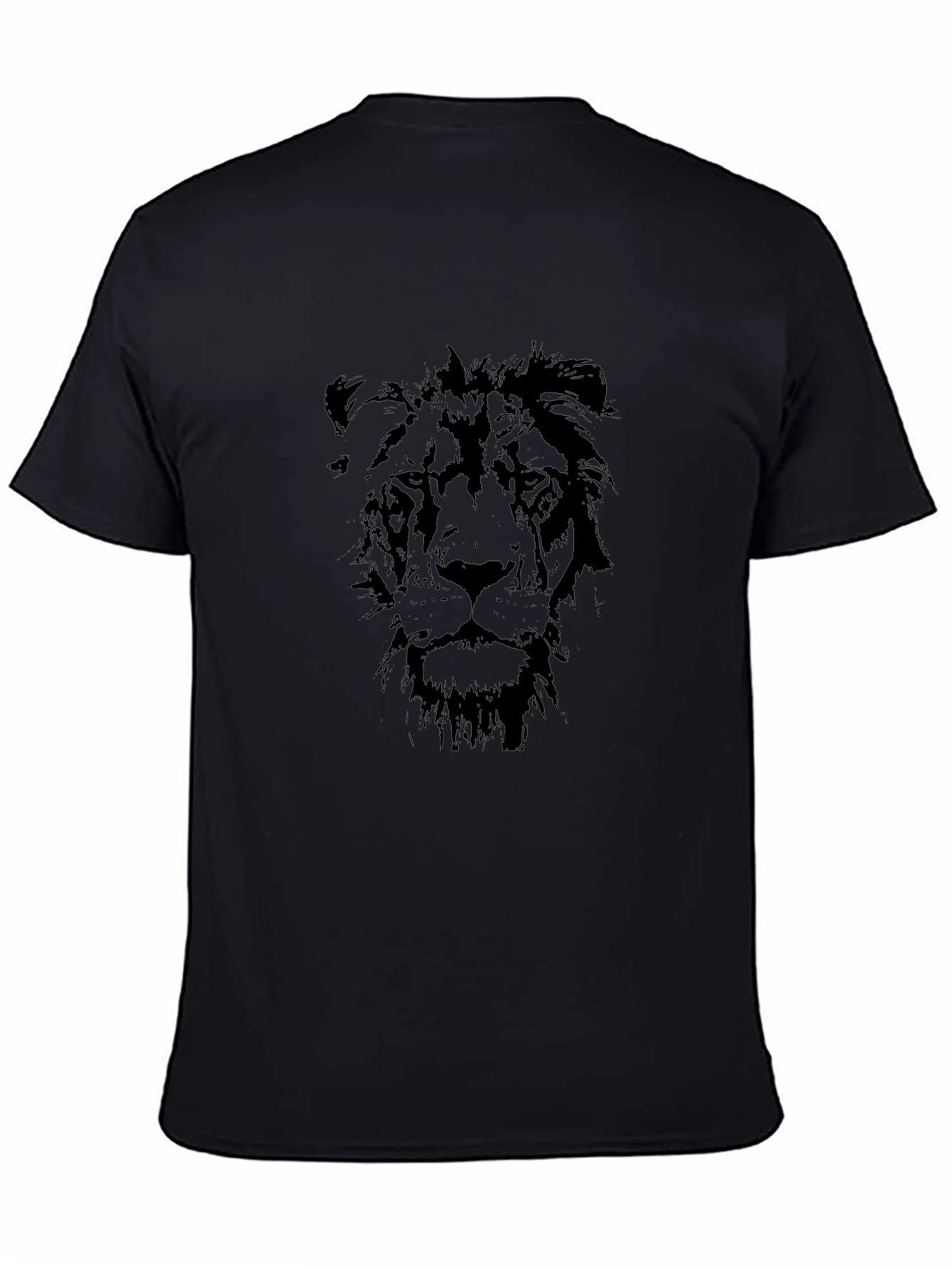 Lion Graphic Black T-Shirt - Mens Casual Wear