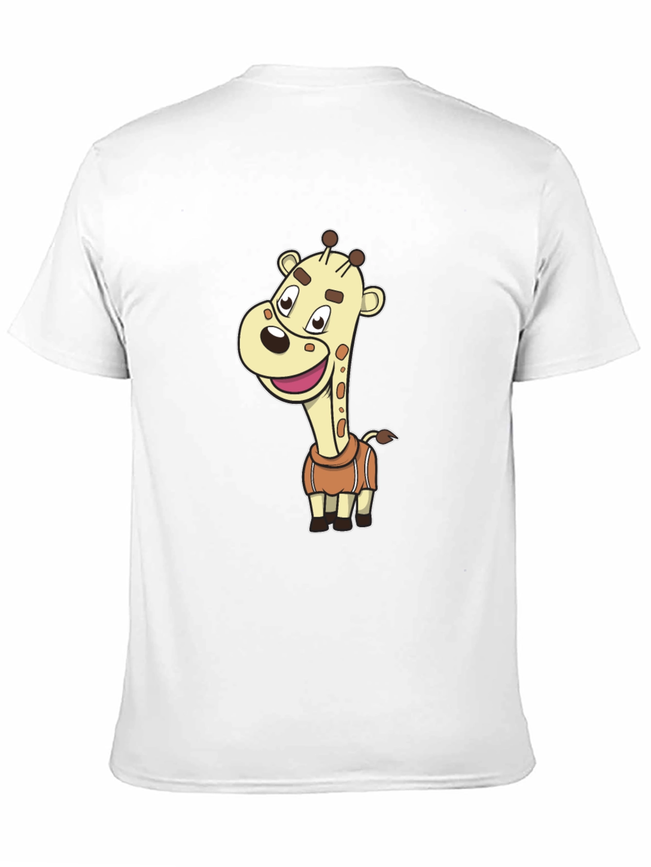 Cartoon Giraffe Black T-Shirt