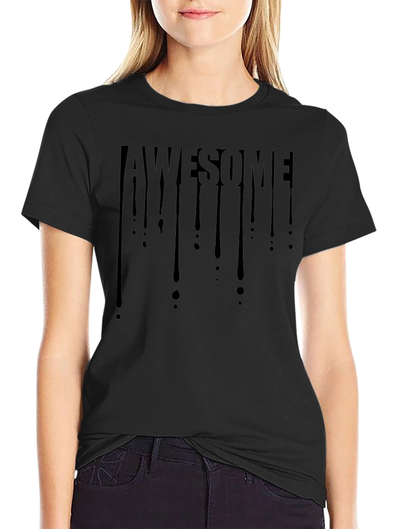 Awesome Drip Graphic Tee - Mens Black T-Shirt
