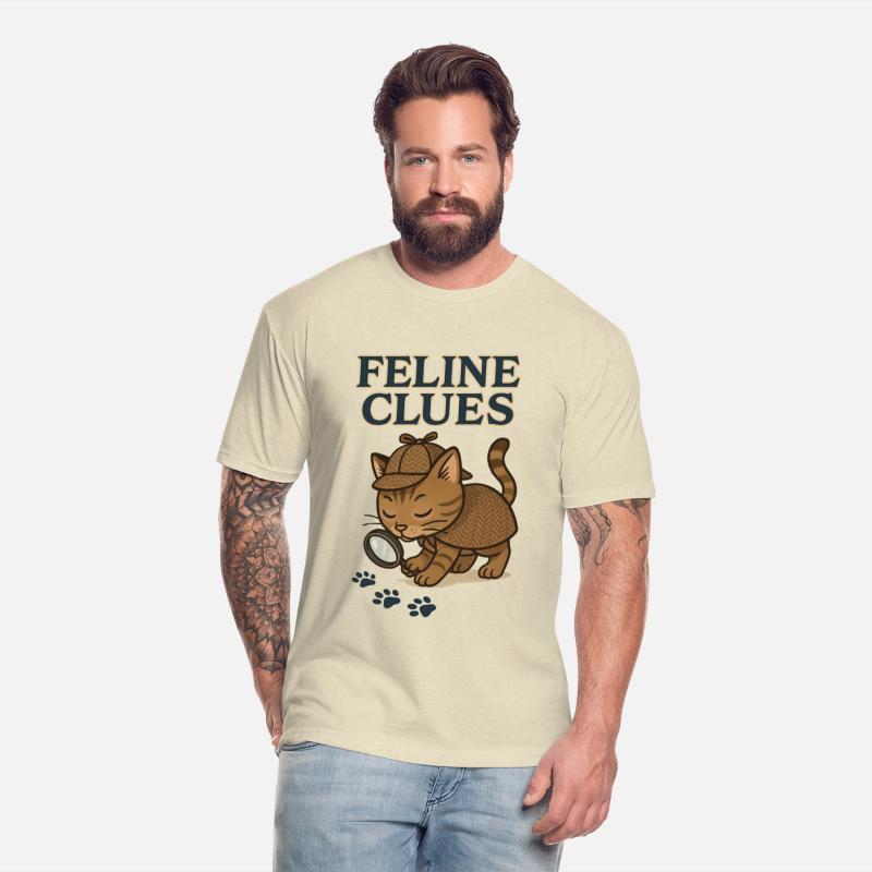 Feline Clues Detective Cat Illustration