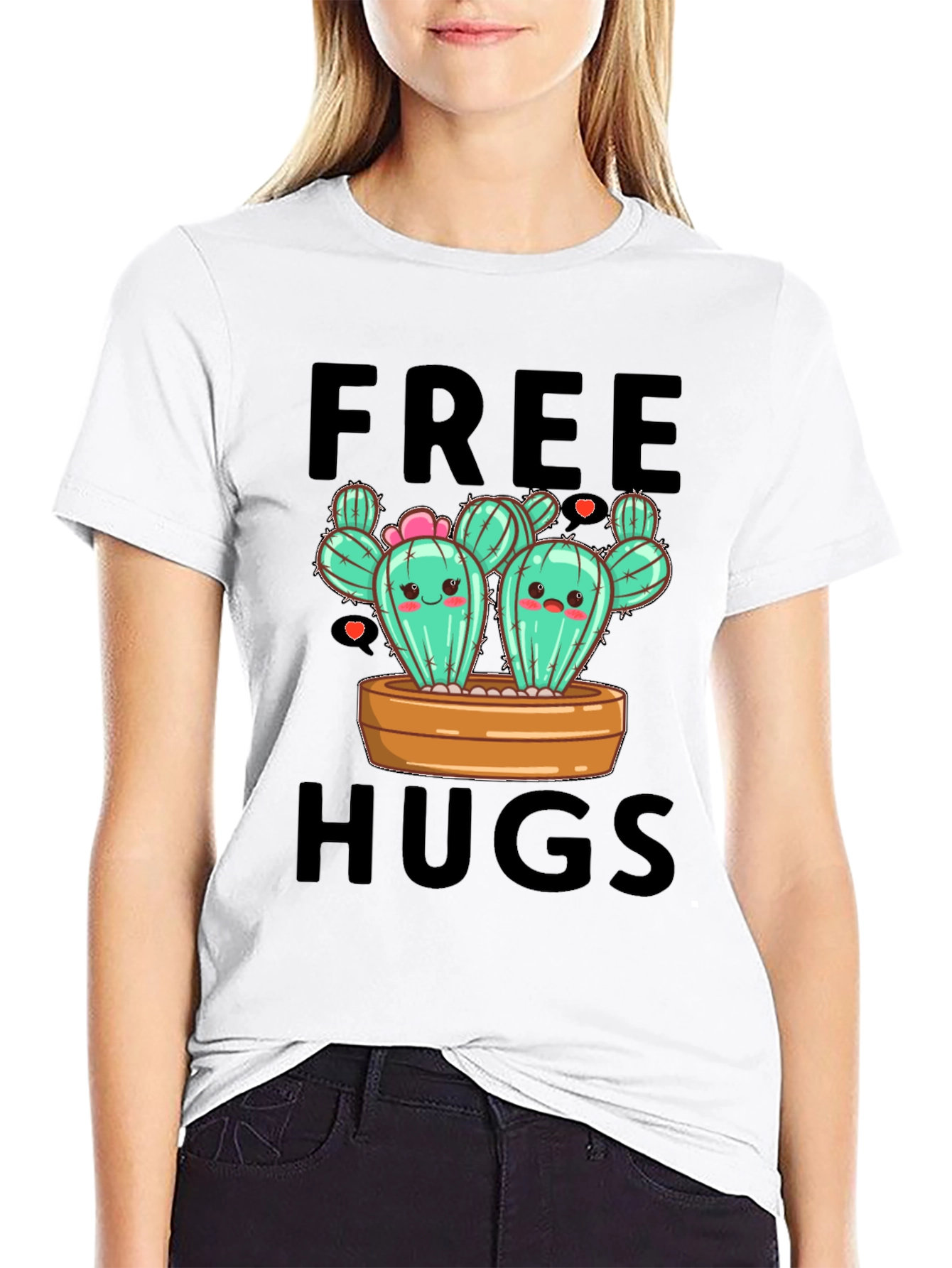 Cute Cactus Free Hugs T-Shirt