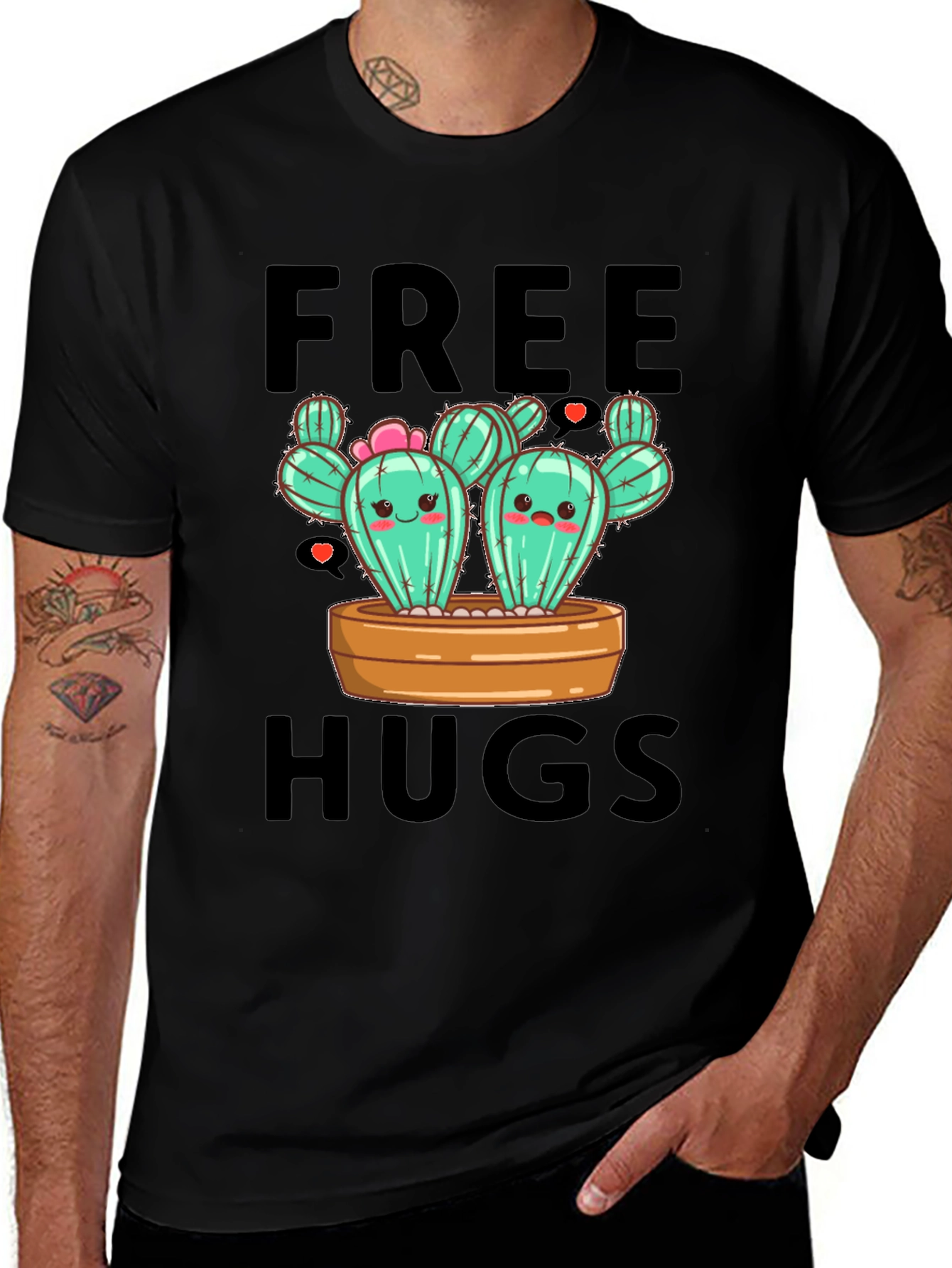 Cute Cactus Free Hugs T-Shirt