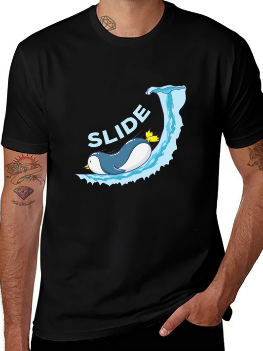 Penguin Slide T-Shirt - Fun & Unique Design