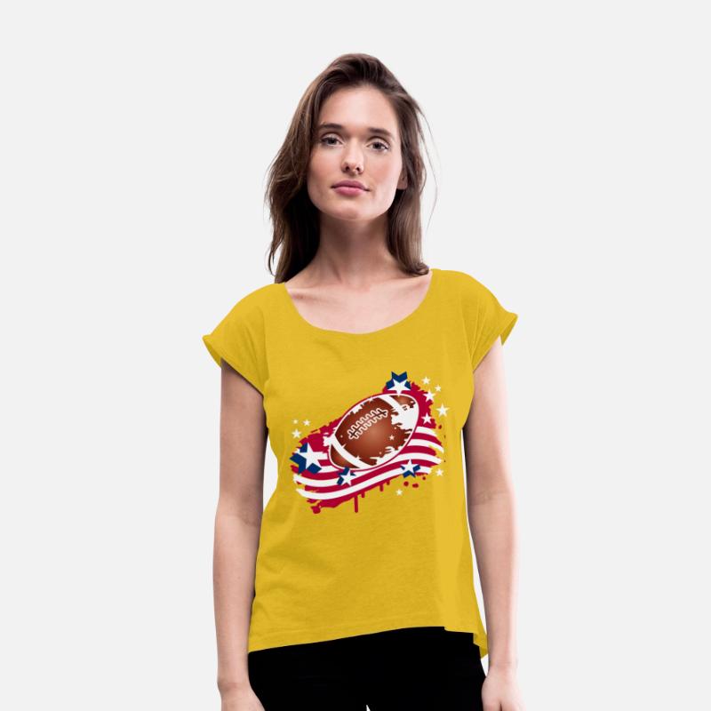 Football graffiti motif with American flag