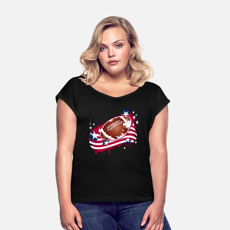 Football graffiti motif with American flag