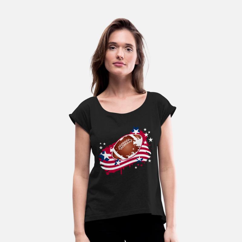 Football graffiti motif with American flag