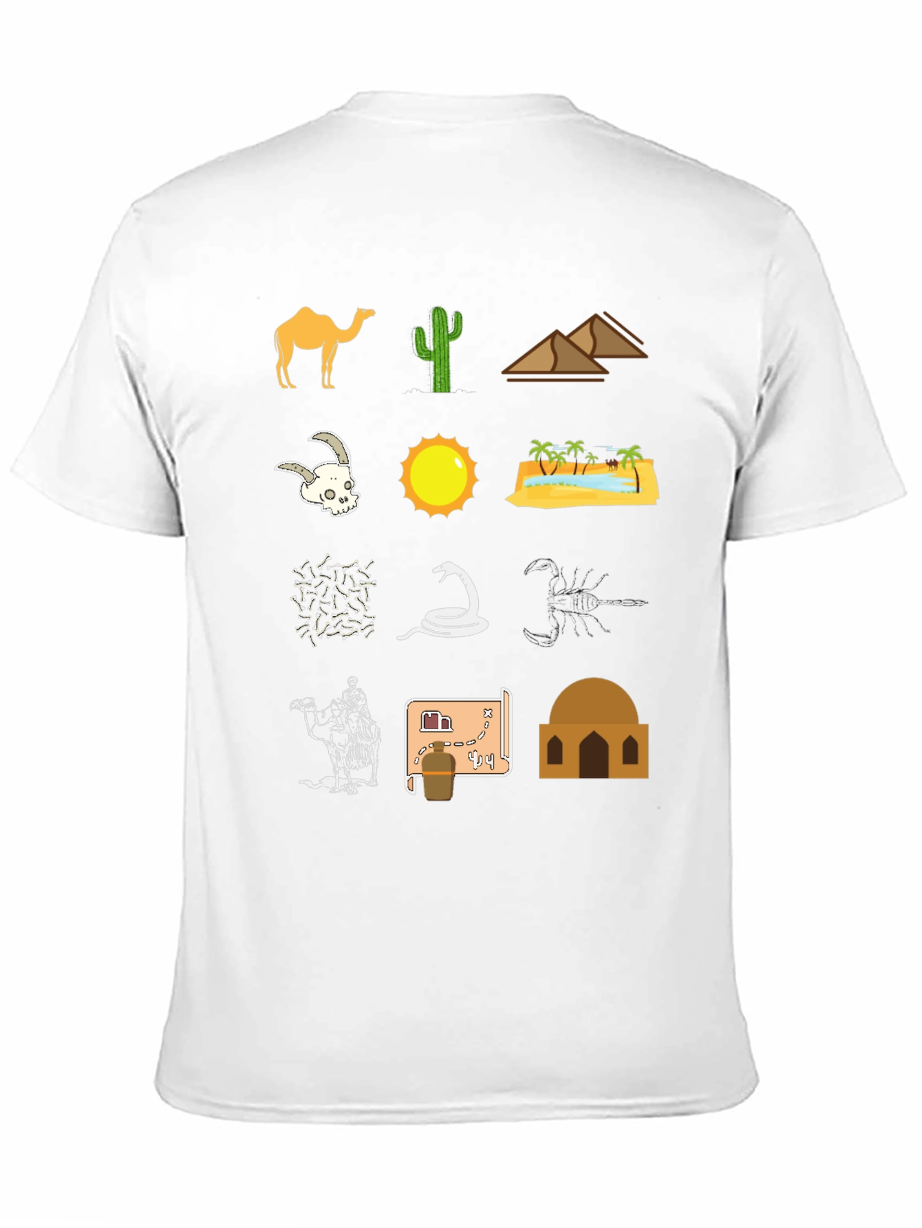 Desert Life Graphic Tee - Black Cotton T-Shirt