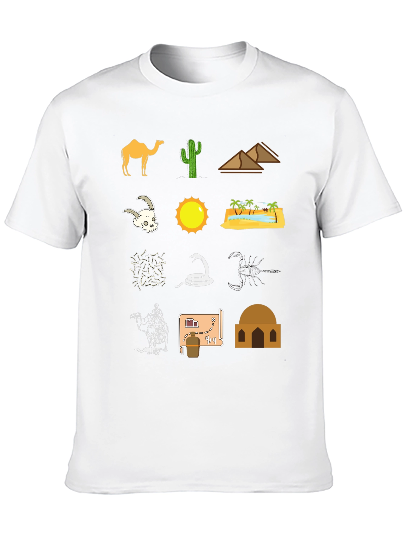 Desert Life Graphic Tee - Black Cotton T-Shirt