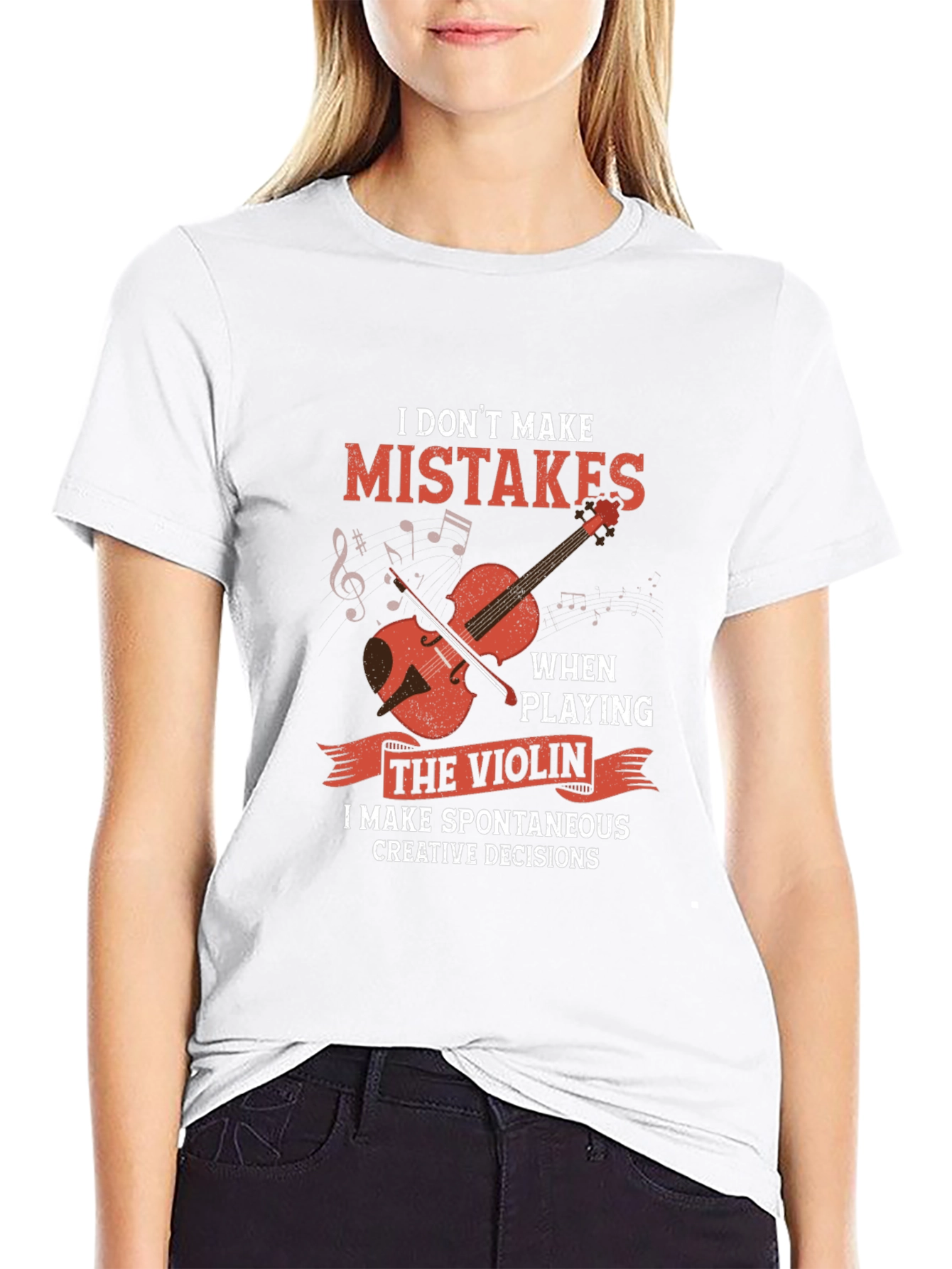 Funny Violinist T-Shirt: I Dont Make Mistakes