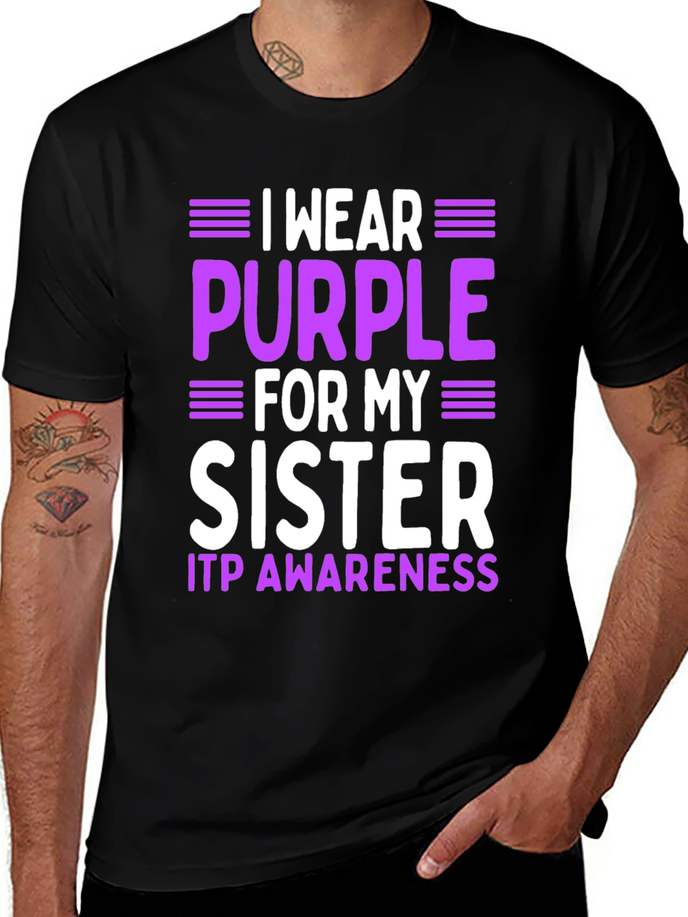 ITP Awareness Purple Sister T-Shirt