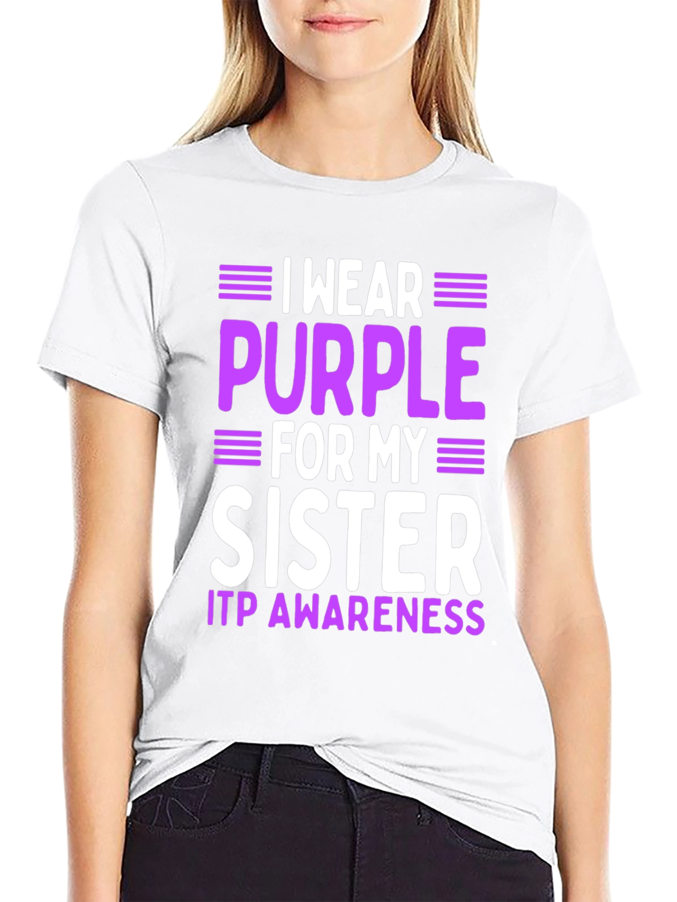 ITP Awareness Purple Sister T-Shirt