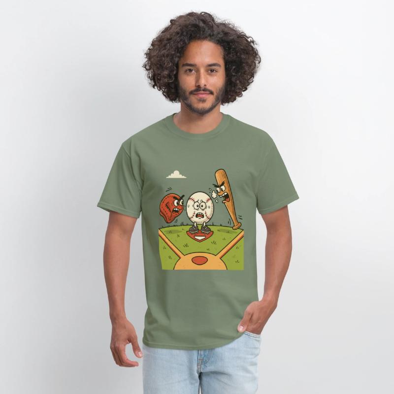 Funny Baseball Cartoon T shirt