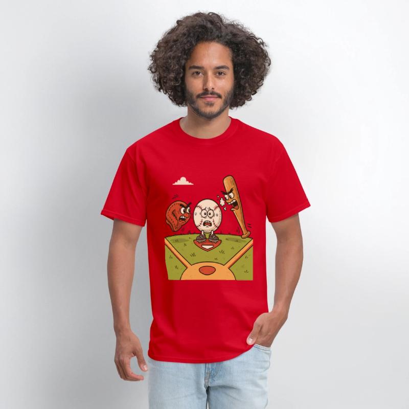 Funny Baseball Cartoon T shirt