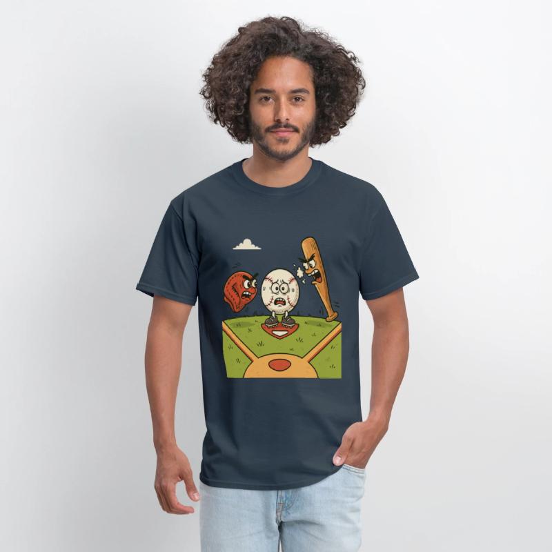 Funny Baseball Cartoon T shirt