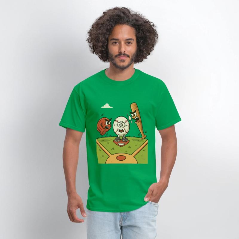 Funny Baseball Cartoon T shirt
