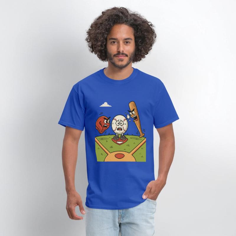 Funny Baseball Cartoon T shirt