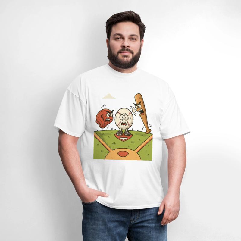 Funny Baseball Cartoon T shirt