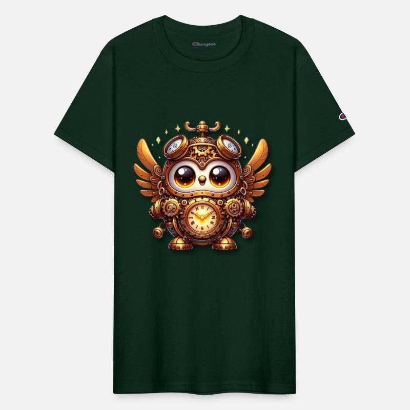 funny cute owl steampunk monster