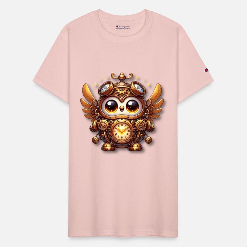 funny cute owl steampunk monster