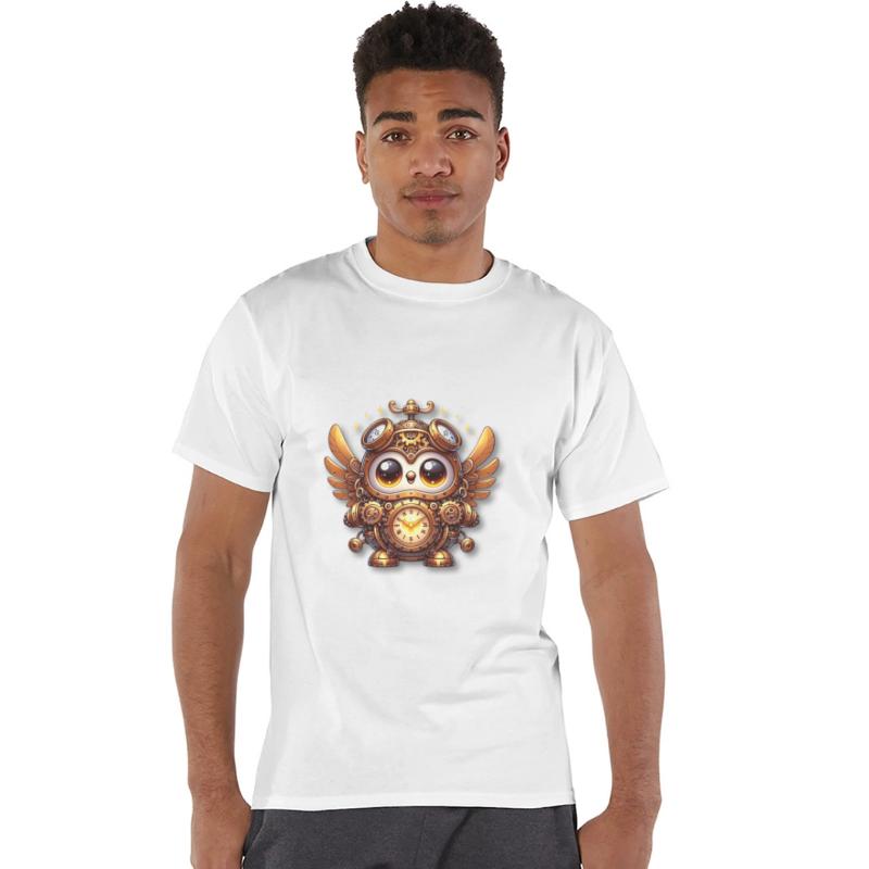 funny cute owl steampunk monster