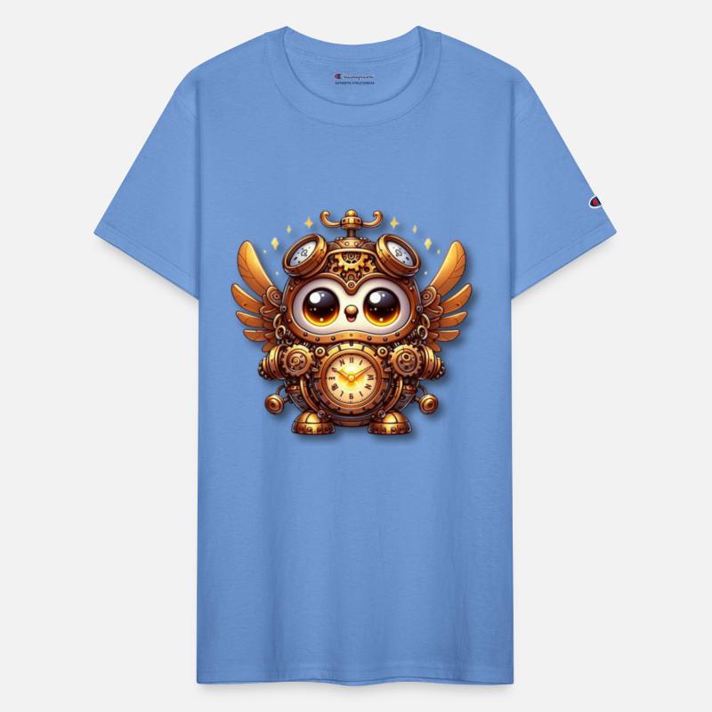 funny cute owl steampunk monster