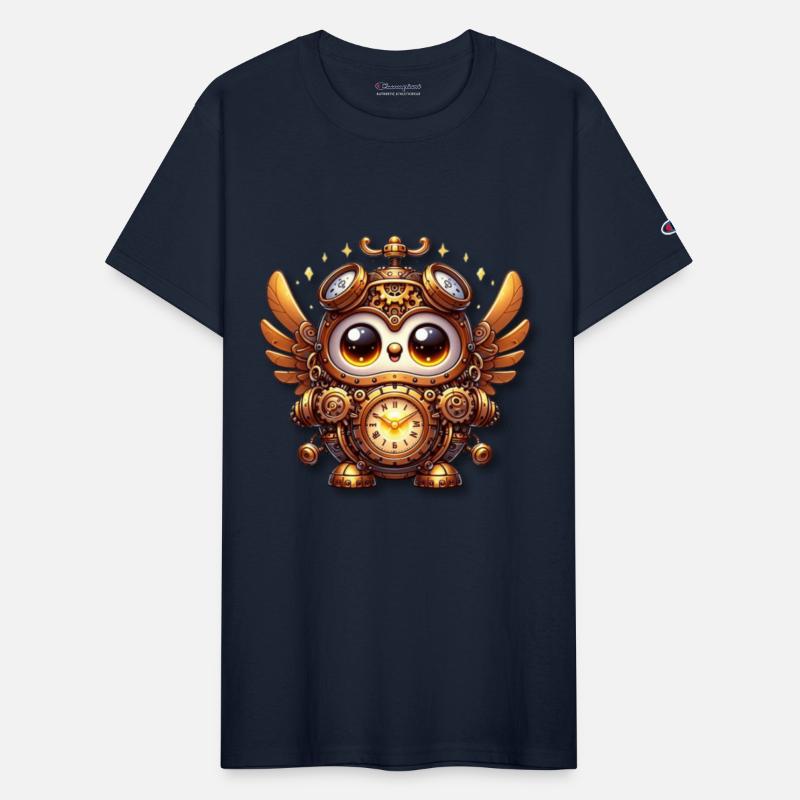 funny cute owl steampunk monster
