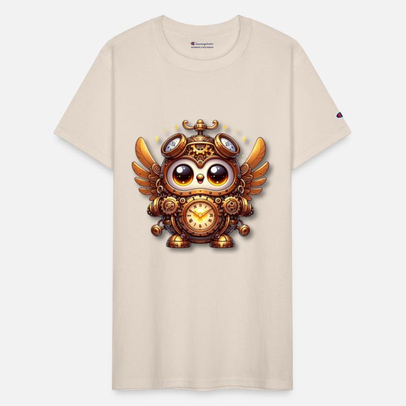 funny cute owl steampunk monster