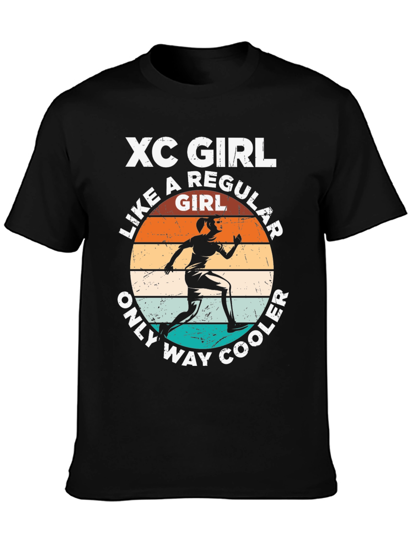 XC Girl Running T-Shirt - Cool Runner Gift