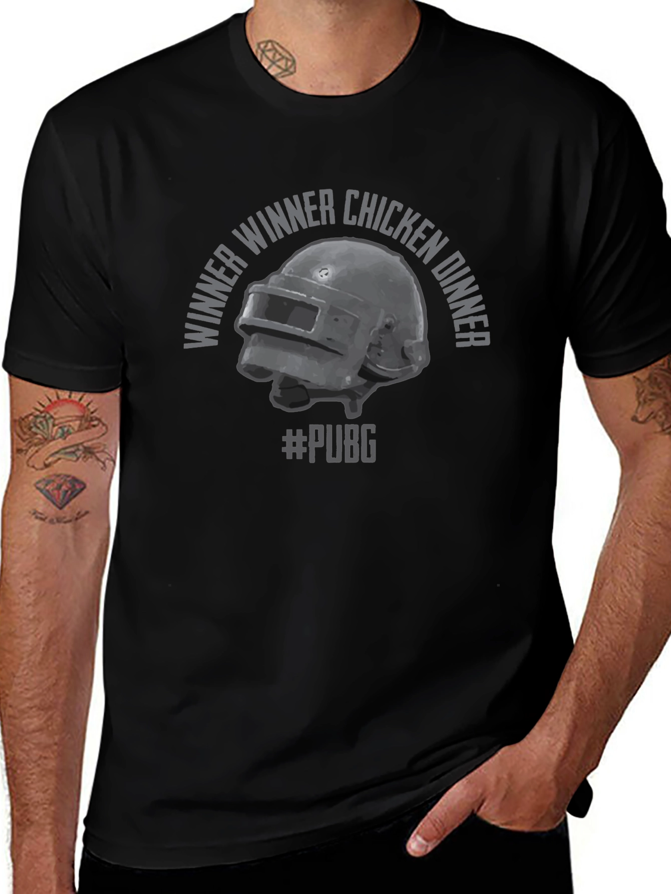 PUBG Winner Winner Chicken Dinner Black T-Shirt