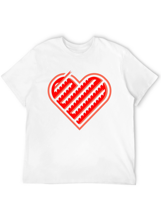 Red Heart Graphic Black T-Shirt