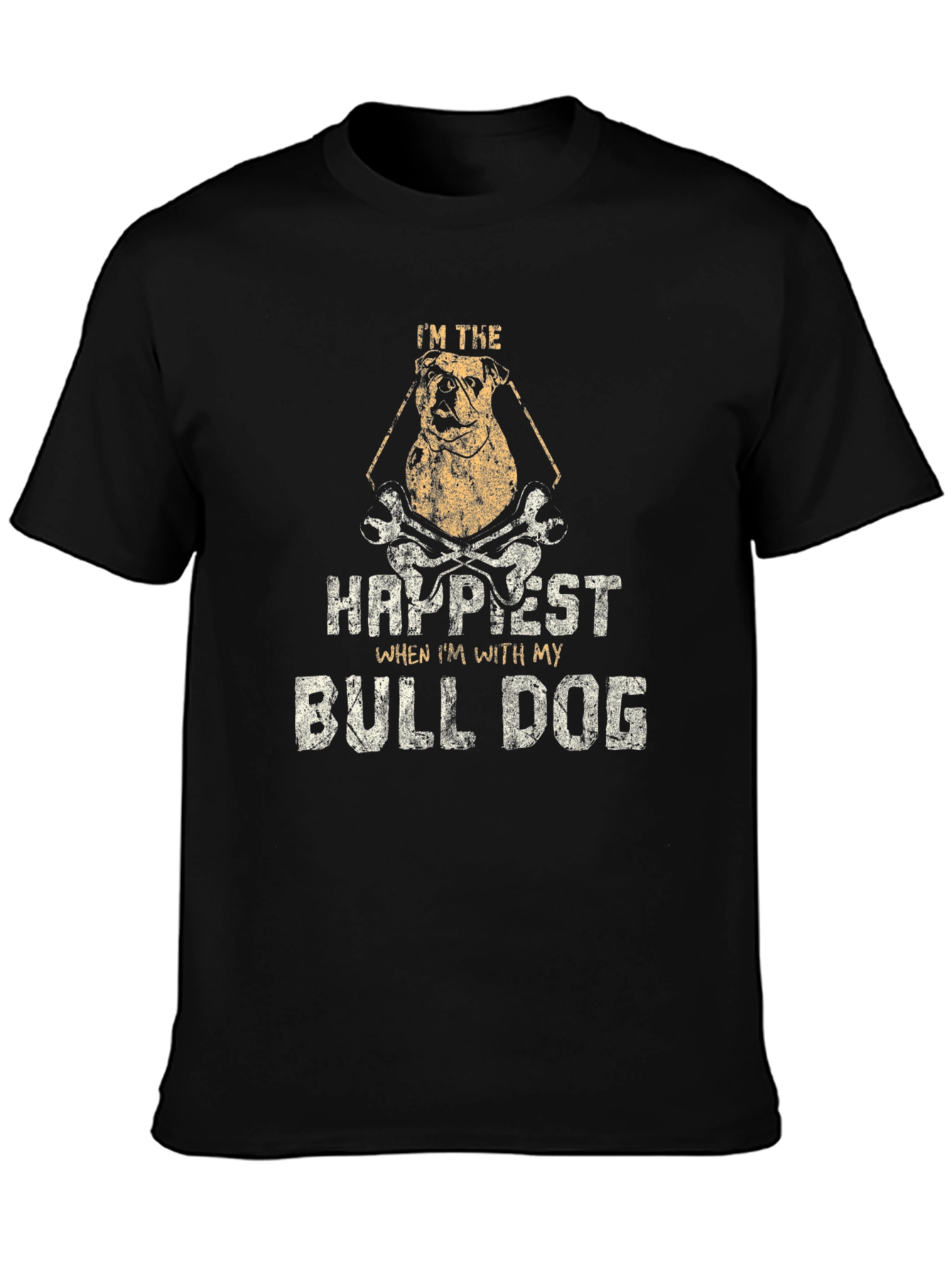 Im The Happiest Bulldog Graphic T-Shirt