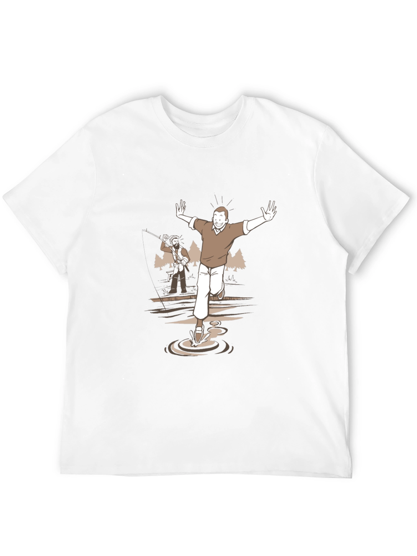 Cartoon Graphic Tee - Humorous Scene