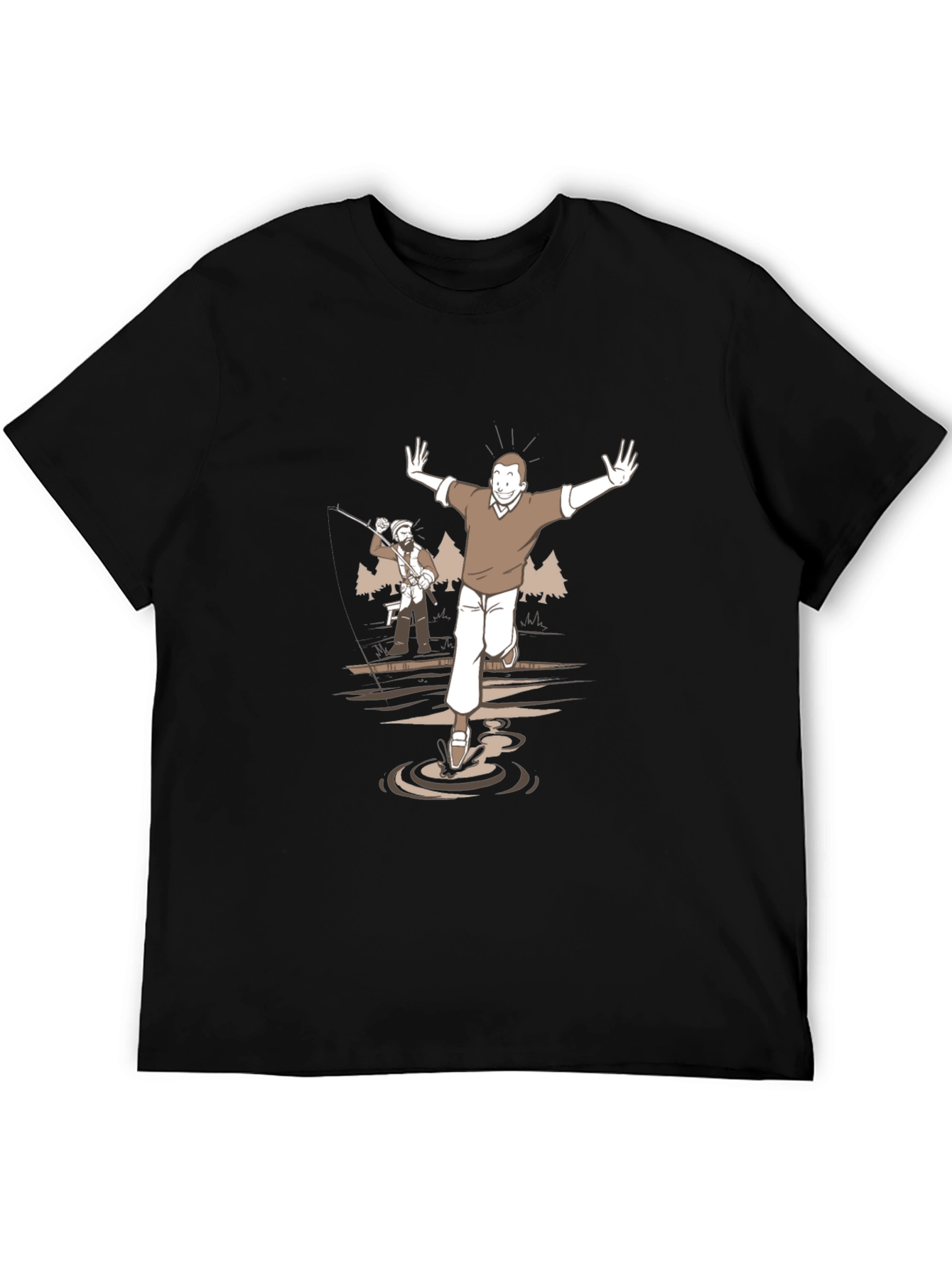 Cartoon Graphic Tee - Humorous Scene