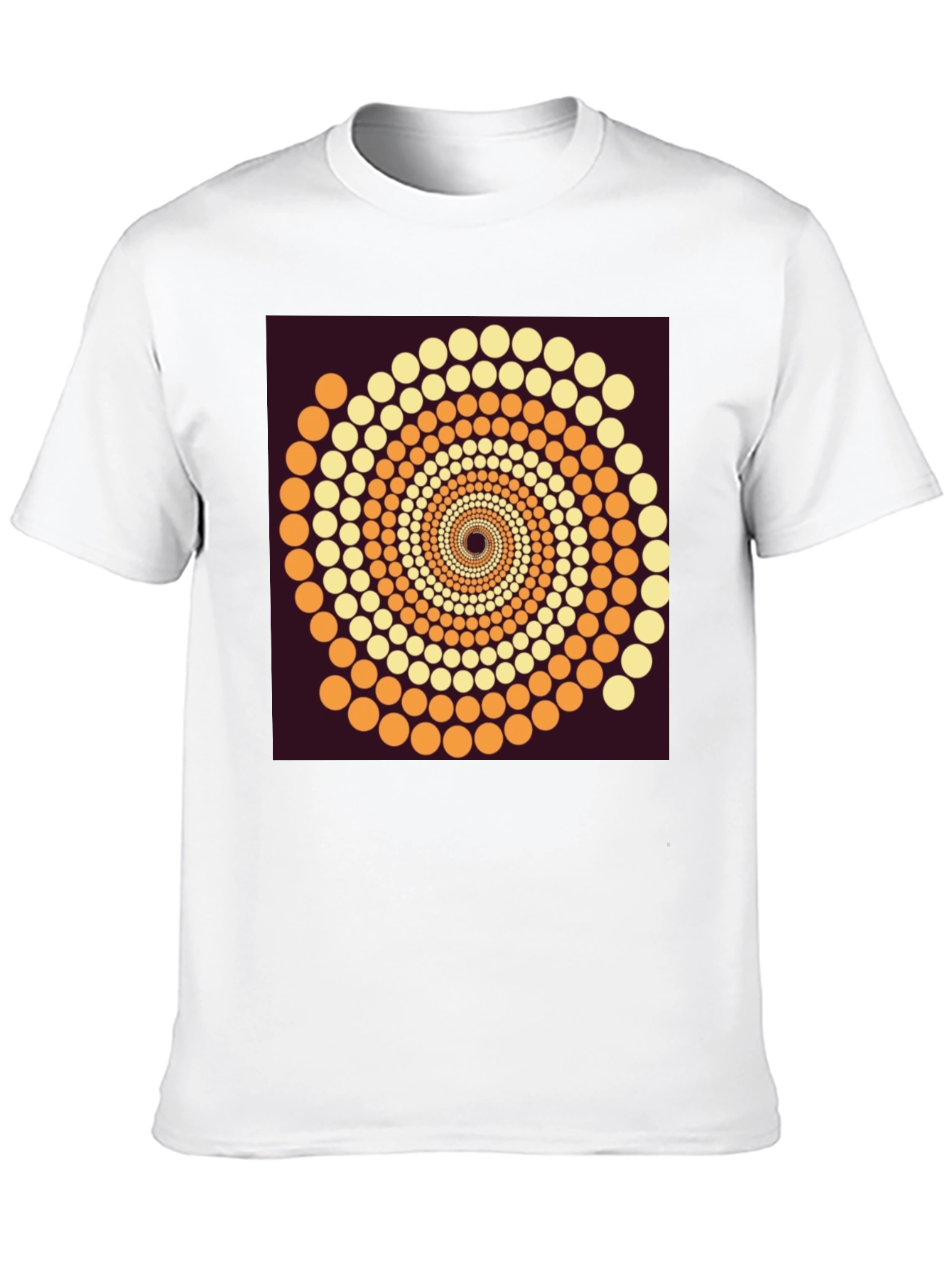Abstract Dot Swirl Graphic Black T-Shirt