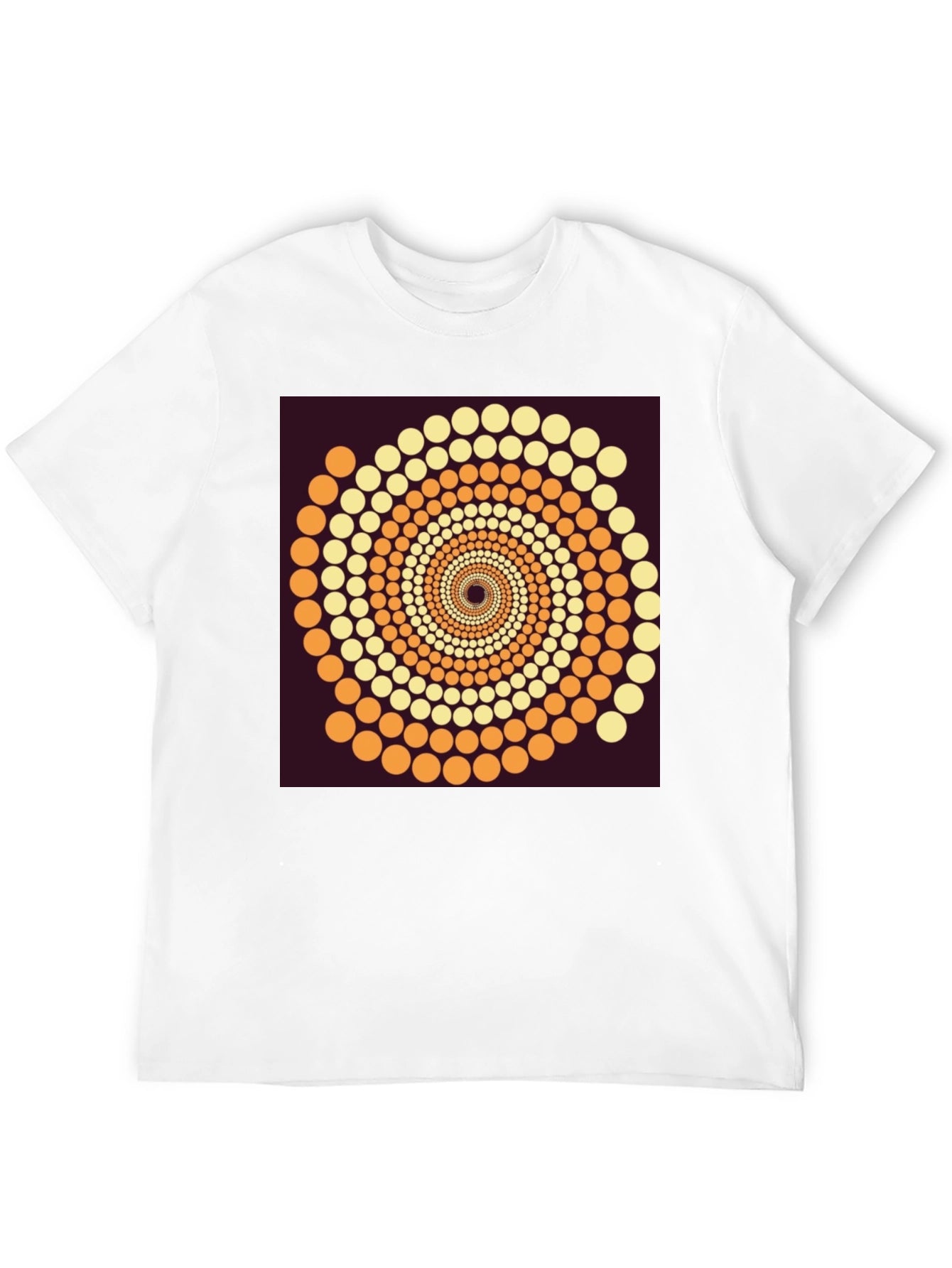Abstract Dot Swirl Graphic Black T-Shirt