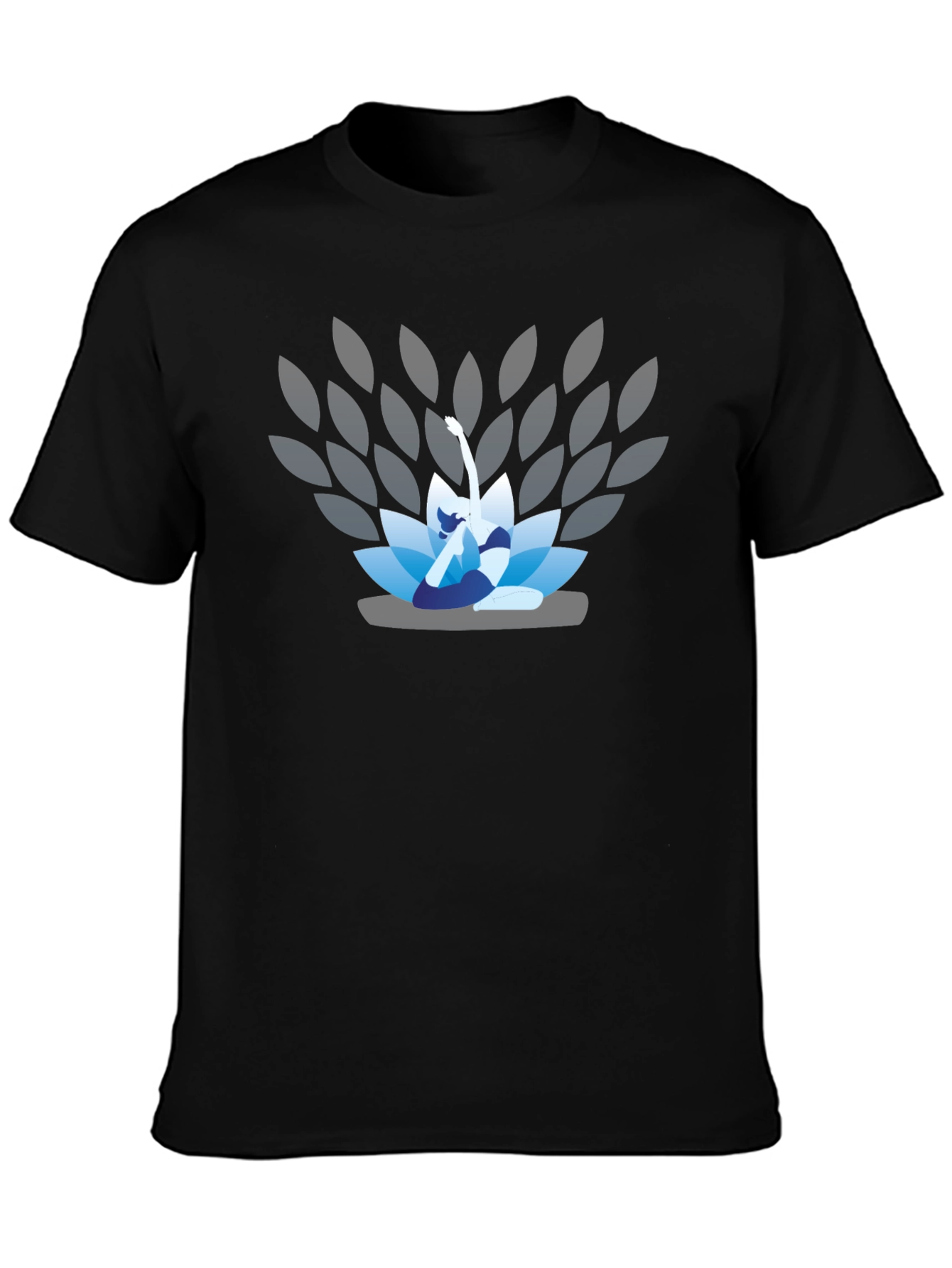 Lotus Yoga Pose Graphic T-Shirt