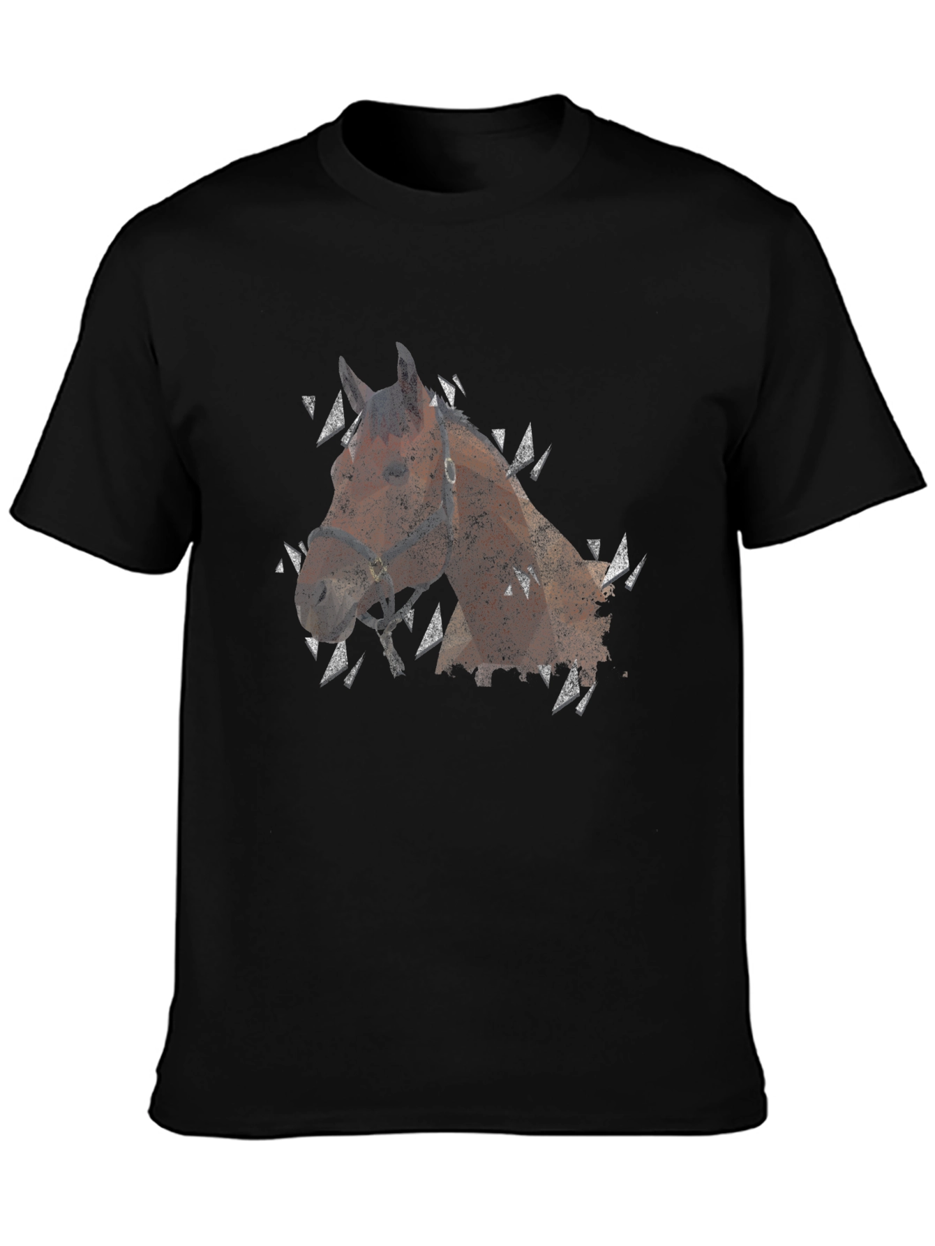 Horse Graphic Mens Black T-Shirt