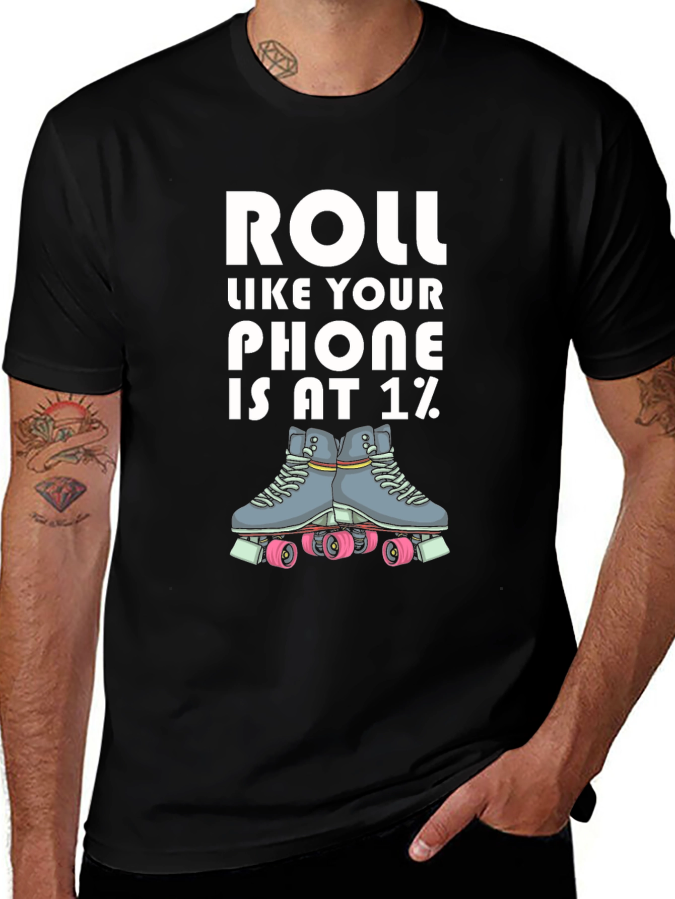 Roll Like Your Phone is at 1% T-Shirt