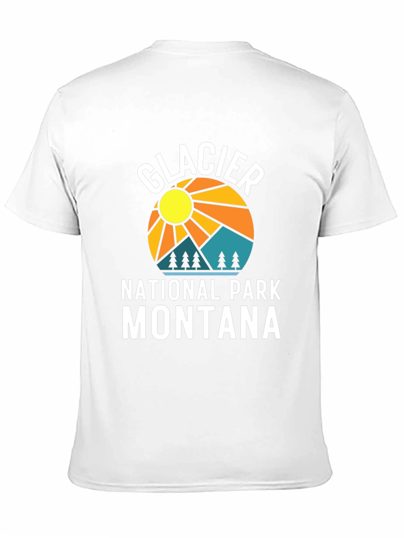 Glacier National Park Montana Black T-Shirt