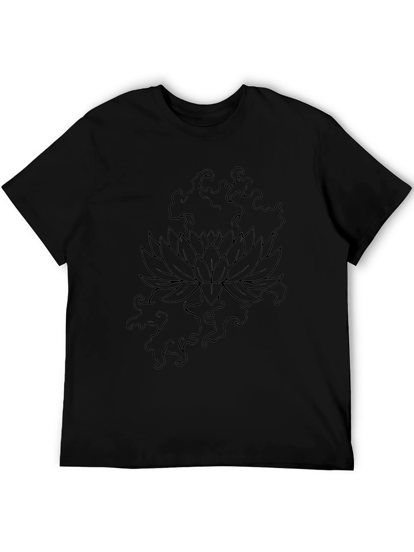 Black Lotus Graphic T-Shirt - Modern Design