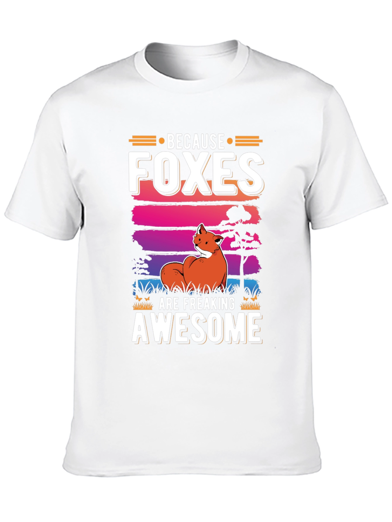 Foxes Are Awesome Graphic Tee - Unisex Black Shirt