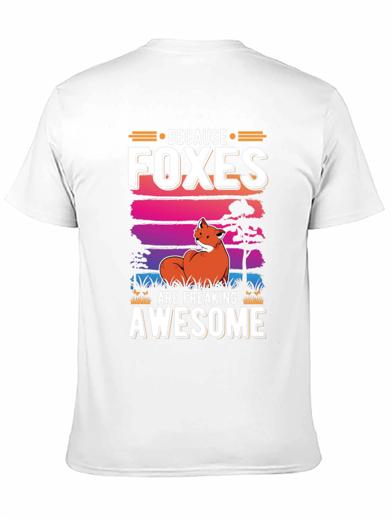Foxes Are Awesome Graphic Tee - Unisex Black Shirt