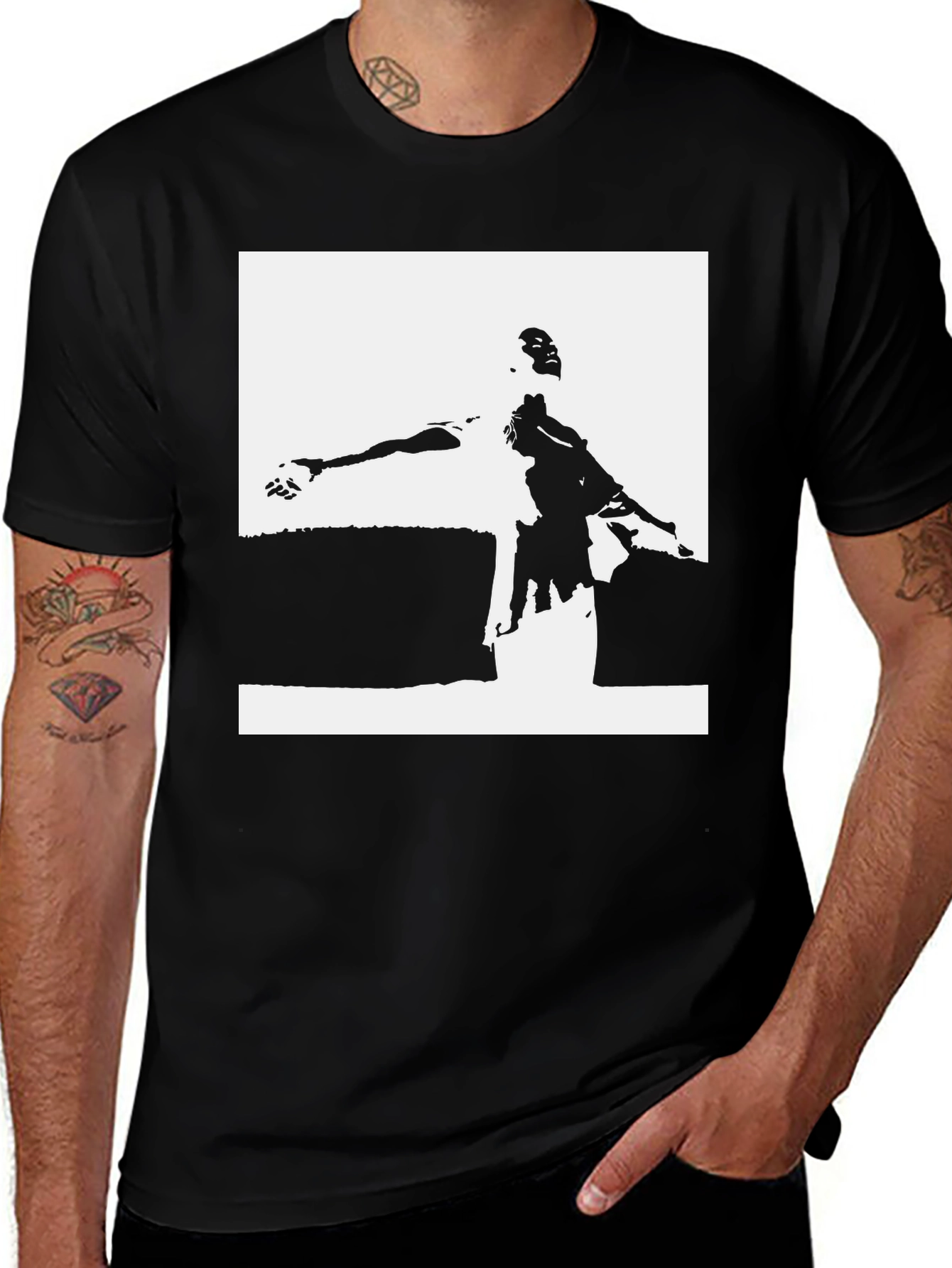Abstract Black T-Shirt