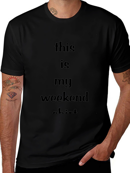 Weekend Vibes T-Shirt - Comfy Black Tee