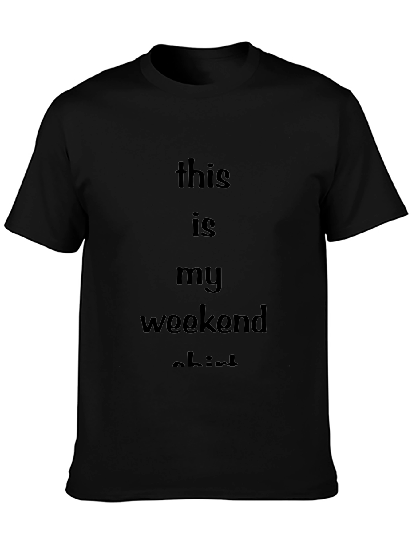 Weekend Vibes T-Shirt - Comfy Black Tee