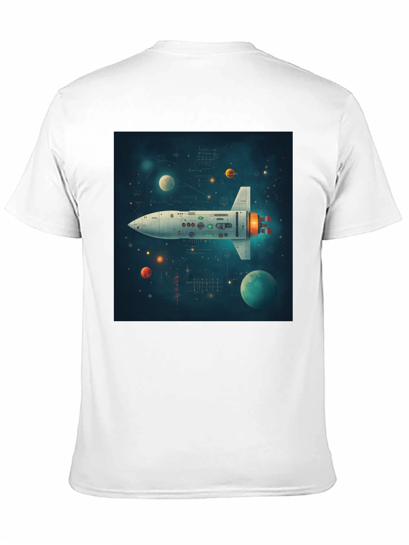 Retro Rocket Graphic Tee - Space Adventure Shirt