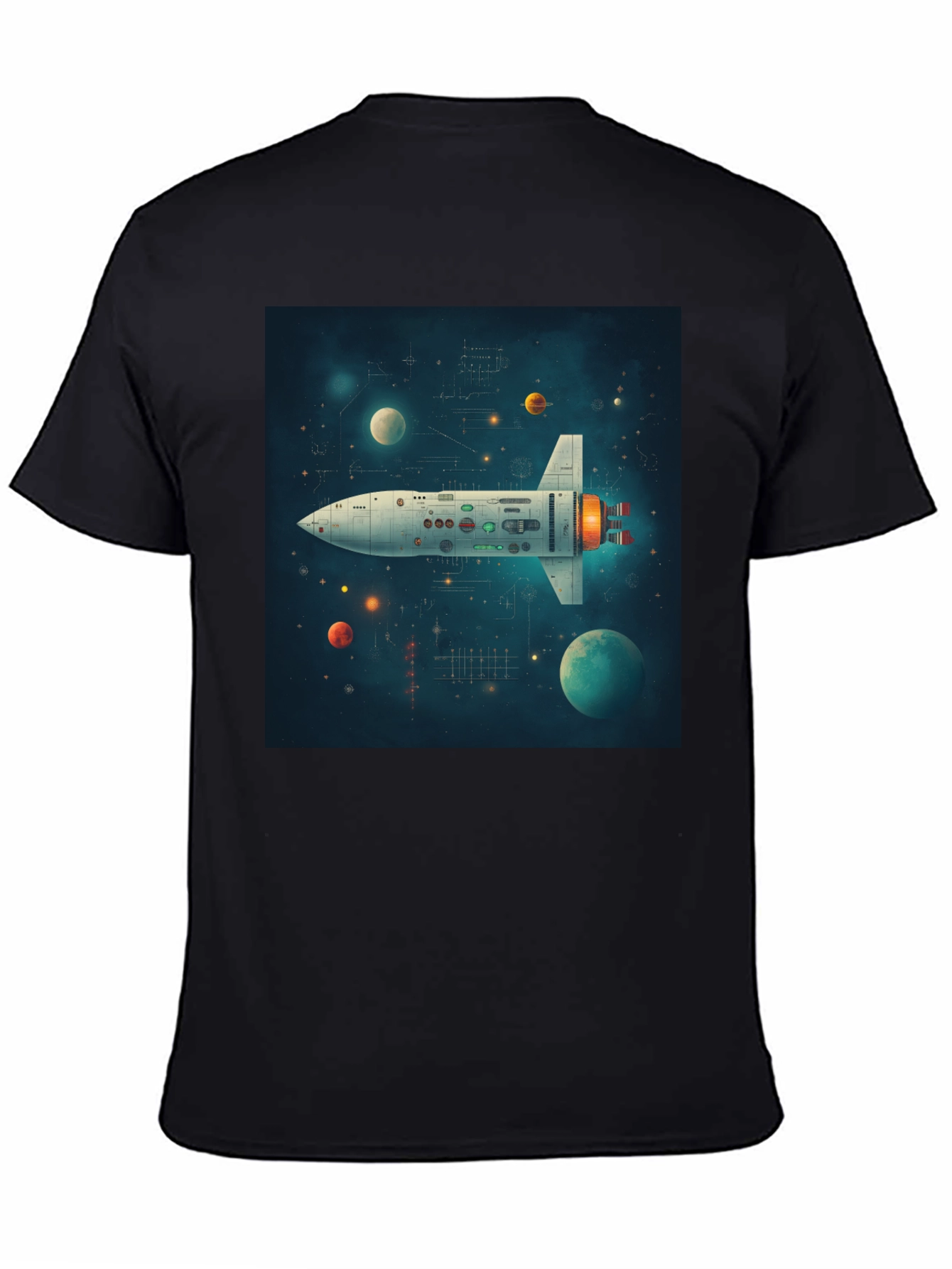 Retro Rocket Graphic Tee - Space Adventure Shirt
