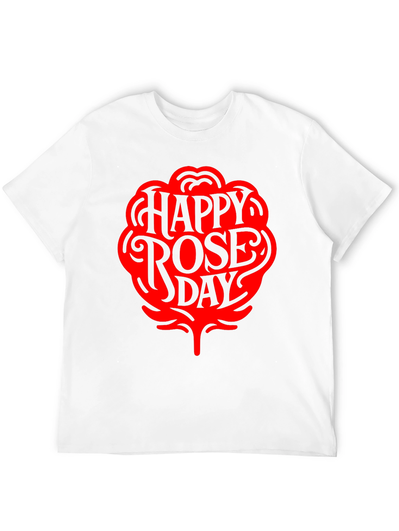 Happy Rose Day Black T-Shirt