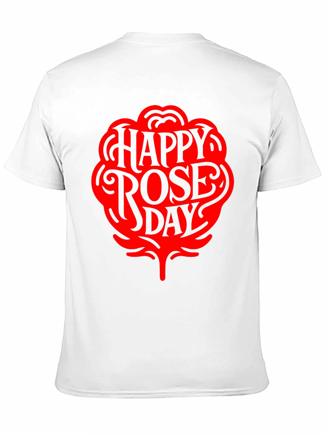 Happy Rose Day Black T-Shirt